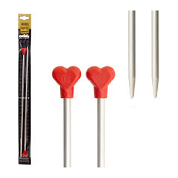 200-7 Спицы для вязания Addi прямые алюминиевые 35 см klubok-motok