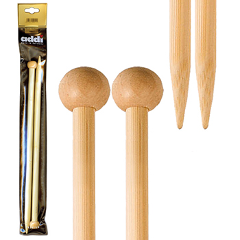 500-7 Спицы для вязания Addi прямые бамбуковые 35 см klubok-motok