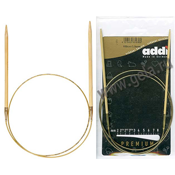 555-7 Спицы для вязания Addi круговые бамбуковые 100 см klubok-motok