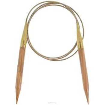 575-7 Спицы для вязания Addi круговые из оливкового дерева 100 см klubok-motok