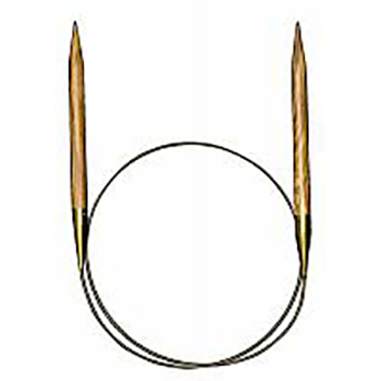 575-7 Спицы для вязания Addi круговые из оливкового дерева 120 см klubok-motok