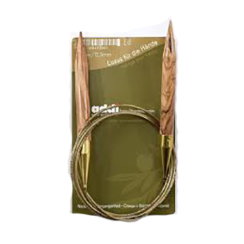 575-7 Спицы для вязания Addi круговые из оливкового дерева 150 см klubok-motok