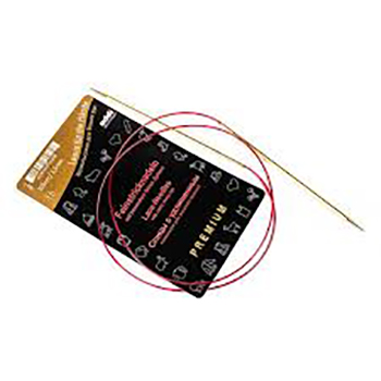 755-7 Спицы для вязания Addi круговые с удлиненным кончиком позолоченные 100 см klubok-motok