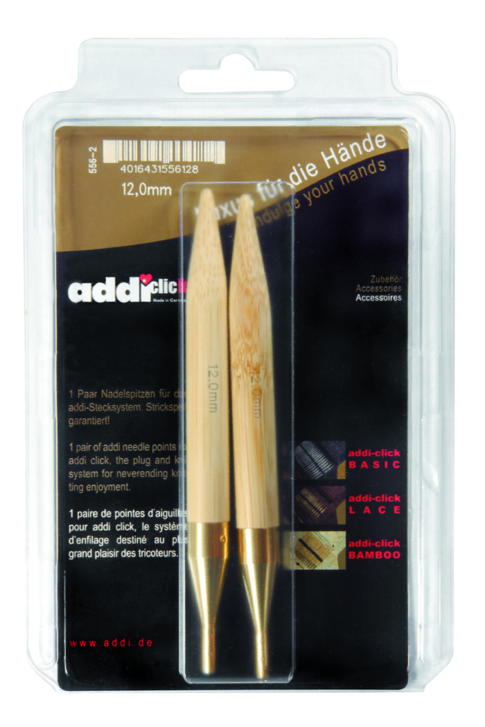 Дополнительные спицы для вязания Addi к addiClick BAMBOO, бамбуковые, 12 мм, арт.556-7/12-000 Дополнительные спицы для вязания Addi к addiClick BAMBOO, бамбуковые, 12 мм, арт.556-7/12-000