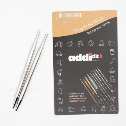 Дополнительные спицы для вязания Addi к addiClick Basic, латунь, 7 мм, арт.656-7/7-000