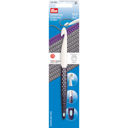 Крючок для вязания PRYM Ergonomics, 17см, 12мм, арт.218493