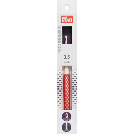 Крючок для вязания PRYM Ergonomics, 3,5 мм, 16см, high-tech полимер, белый, фиолетовый, арт.218484