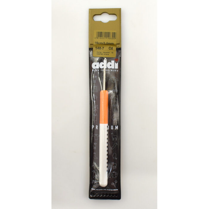 Крючок вязальный addi 3 мм, 15 см, с пластиковой ручкой, арт.148-7/3-15