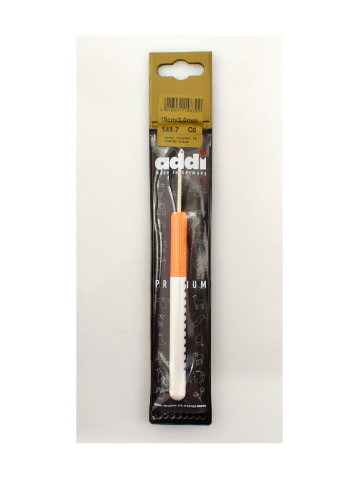 Крючок вязальный addi 3 мм, 15 см, с пластиковой ручкой, арт.148-7/3-15