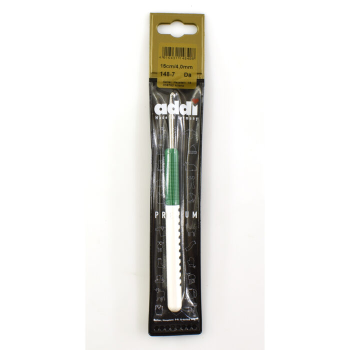 Крючок вязальный addi 4 мм, 15 см, с пластиковой ручкой, арт.148-7/4-15