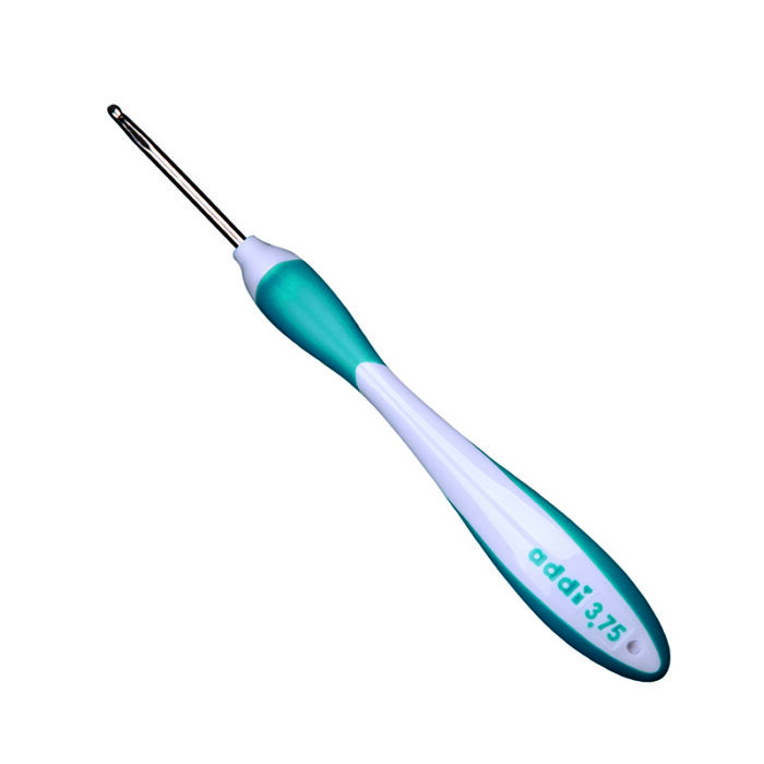 Крючок вязальный addi Swing Maxi 3.75 мм, 17 см, с эргономичной пластиковой ручкой, арт.141-7/3.75-17 Крючок вязальный addi Swing Maxi 3.75 мм, 17 см, с эргономичной пластиковой ручкой, арт.141-7/3.75-17