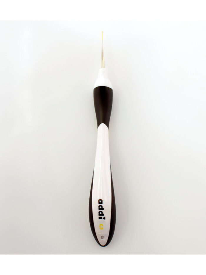 Крючок вязальный addi Swing Mini 0.5 мм, 16 см, с эргономичной пластиковой ручкой, арт.145-7/0.5-16