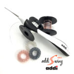 Крючок вязальный addi Swing Mini 0.75 мм, 16 см, с эргономичной пластиковой ручкой, арт.145-7/0.75-16