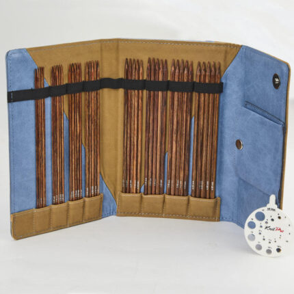 Набор чулочных спиц KnitPro Ginger, деревянные, длина 20см, 8 видов спиц, арт.31283