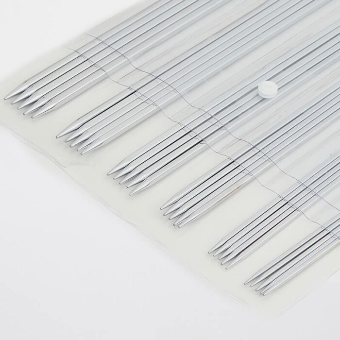 Набор чулочных спиц KnitPro Nova cubics, длина 20см, металлические кубические, арт.12363