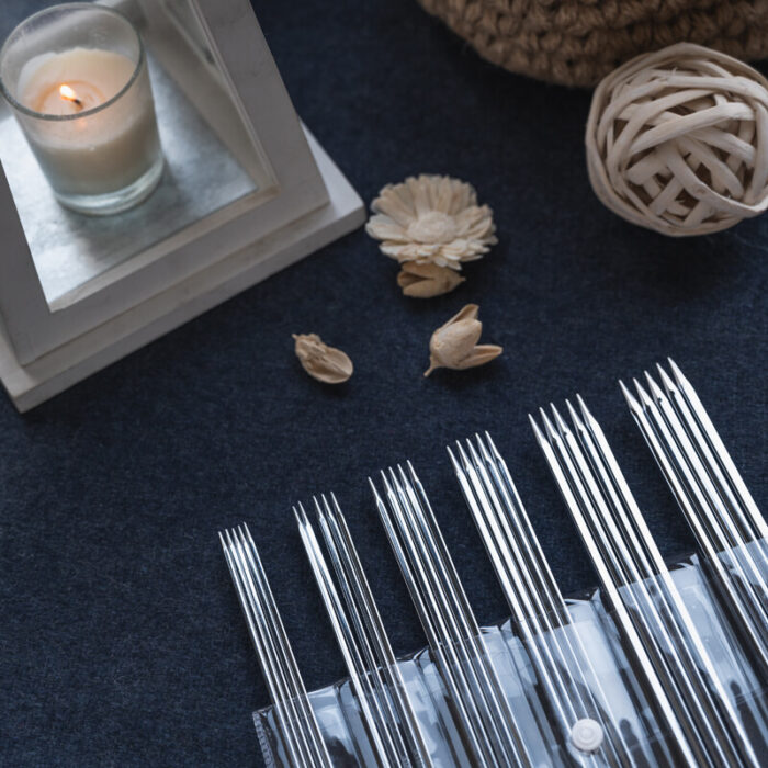 Набор чулочных спиц KnitPro Nova cubics, длина 20см, металлические кубические, арт.12363