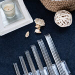 Набор чулочных спиц KnitPro Nova cubics, длина 20см, металлические кубические, арт.12363