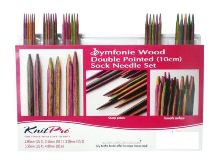 Набор чулочных спиц KnitPro Symfonie, длина 10см, дерево, арт.20650