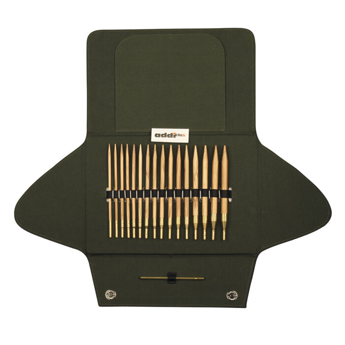 Набор круговых спиц из оливкового дерева со сменными лесками addiClick NATURE, арт.570-2/000 Набор круговых спиц из оливкового дерева со сменными лесками addiClick NATURE, арт.570-2/000