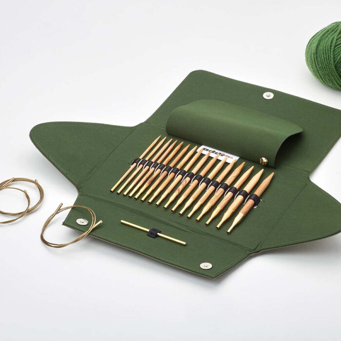 Набор круговых спиц из оливкового дерева со сменными лесками addiClick NATURE, арт.570-2/000 Набор круговых спиц из оливкового дерева со сменными лесками addiClick NATURE, арт.570-2/000