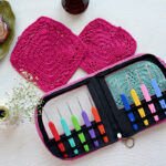 Набор крючков KnitPro Waves, 9 видов крючков, Розовый чехол, арт.30922