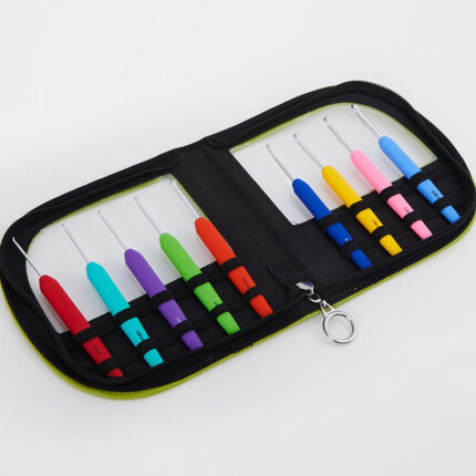 Набор крючков KnitPro Waves, 9 видов крючков, Зеленый чехол, арт.30921