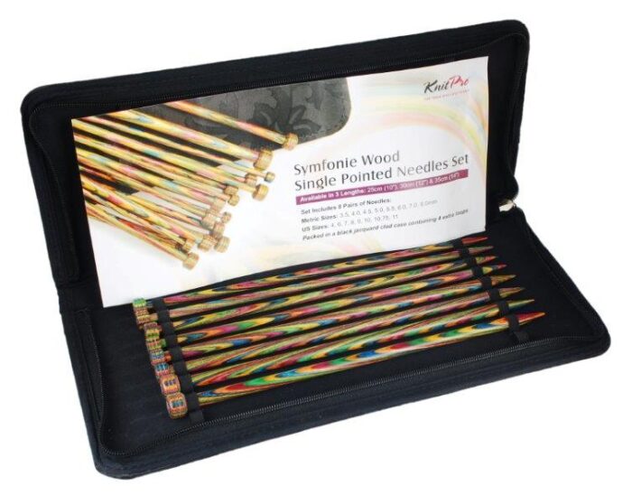 Набор прямых спиц KnitPro Symfonie, длина 25см, деревянные, 8 пар, арт.20214