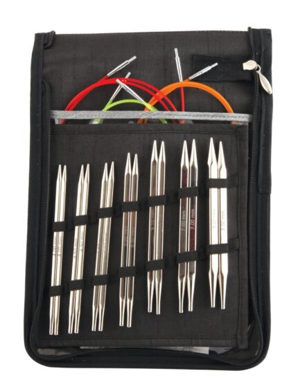 Набор съемных спиц KnitPro Nova Cubics, кубические, металл, 7 размеров, длина 12.5см, 4 лески, арт.12361