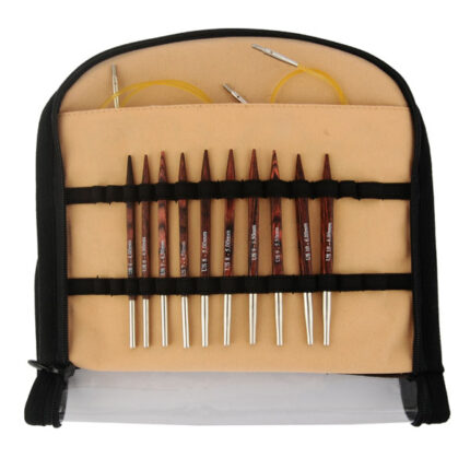 Набор укороченных съемных спиц KnitPro Cubics Special Interchangeable Needle Set, деревянные кубические, арт.25615