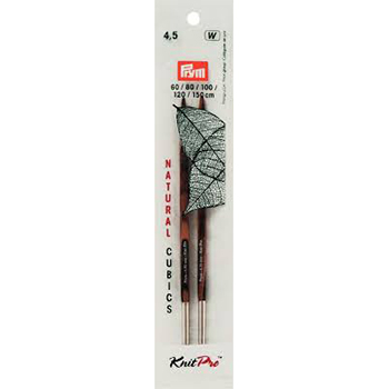 PRYM Спицы для вязания съемные CUBICS NATURAL для длины лески 60-150см klubok-motok
