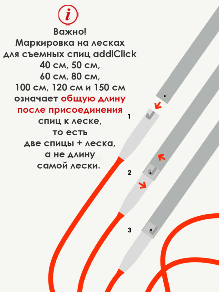 Съемные спицы addi Click 8 мм, 12.5 см, с удлиненным кончиком LACE LONG, арт.766-7/8-000