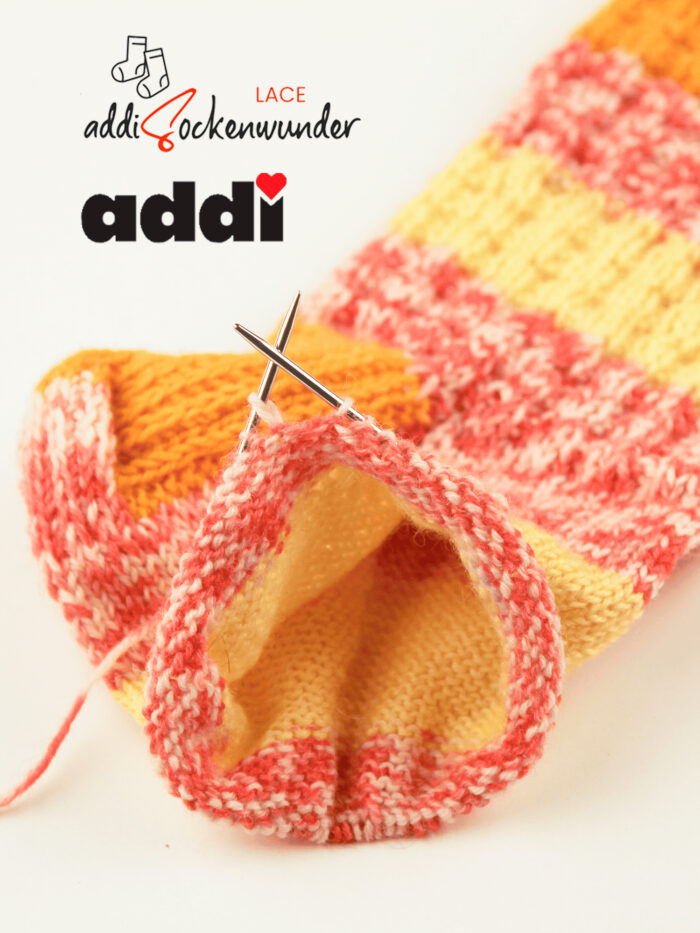 Спицы Addi круговые носочные 2.5 мм, 25 см, Sockenwunder LACE, арт.710-7/2.5-25