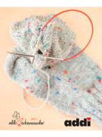 Спицы Addi круговые носочные 5 мм, 25 см, Sockenwunder LACE, арт.710-7/5-25