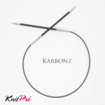 Спицы KnitPro Karbonz 60см, 2,0мм, круговые карбоновые, 41160