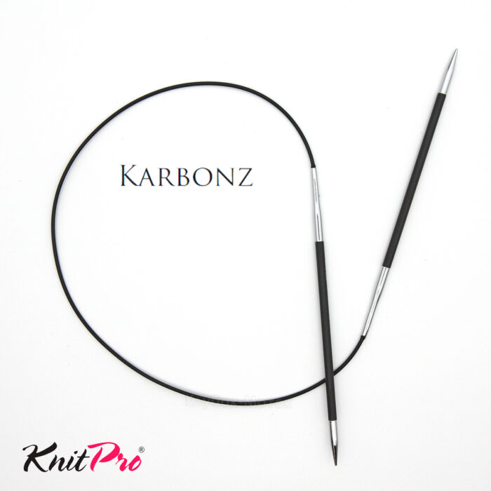 Спицы KnitPro Karbonz 60см, 4,0мм, круговые карбоновые, 41168