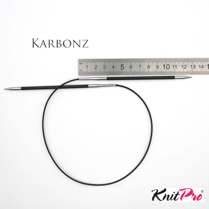 Спицы KnitPro Karbonz 60см, 5,0мм, круговые карбоновые, 41170