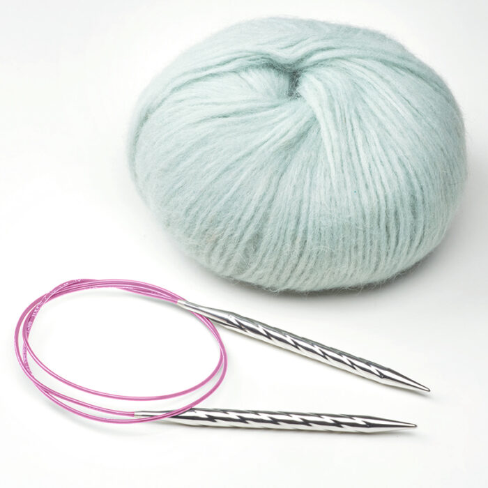 Спицы addi Unicorn 100 см, 6 мм, металлические круговые супергладкие 115-7/6-100