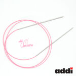 Спицы addi Unicorn 120 см, 3 мм, металлические круговые супергладкие 115-7/3-120