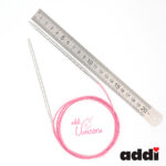 Спицы addi Unicorn 120 см, 4 мм, металлические круговые супергладкие 115-7/4-120