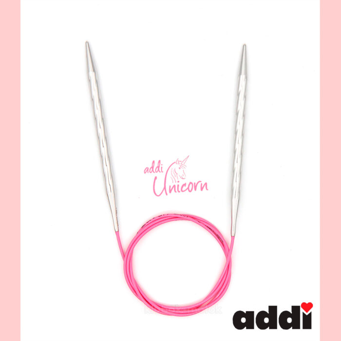 Спицы addi Unicorn 120 см, 6 мм, металлические круговые супергладкие 115-7/6-120