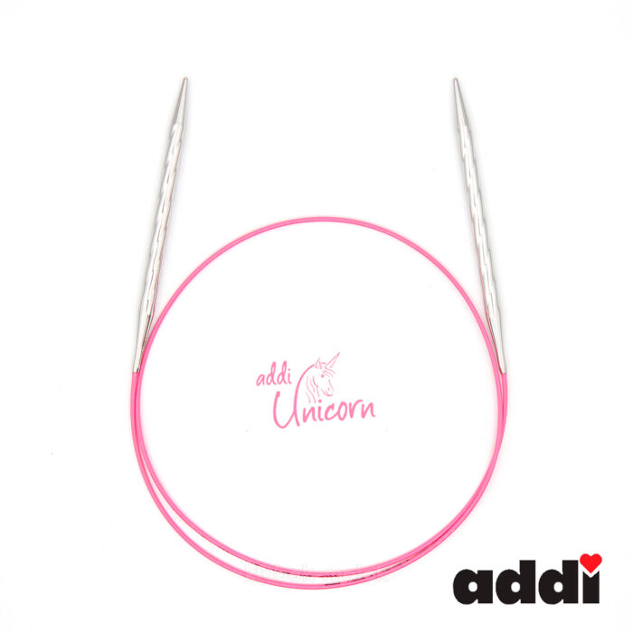 Спицы addi Unicorn 120 см, 6,5 мм, металлические круговые супергладкие 115-7/6,5-120