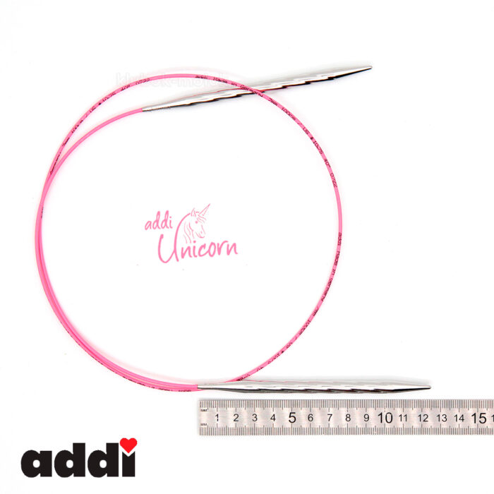 Спицы addi Unicorn 120 см, 7 мм, металлические круговые супергладкие 115-7/7-120