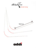 Спицы addiCrasyTrioNovel Long 30 см, 2 мм, чулочные гибкие металлические c квадратным кончиком, арт.770-2/2-30