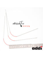 Спицы addiCrasyTrioNovel Long 30 см, 2 мм, чулочные гибкие металлические c квадратным кончиком, арт.770-2/2-30