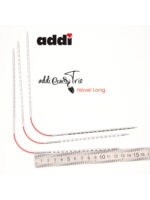 Спицы addiCrasyTrioNovel Long 30 см, 4 мм, чулочные гибкие металлические c квадратным кончиком, арт.770-2/4-30