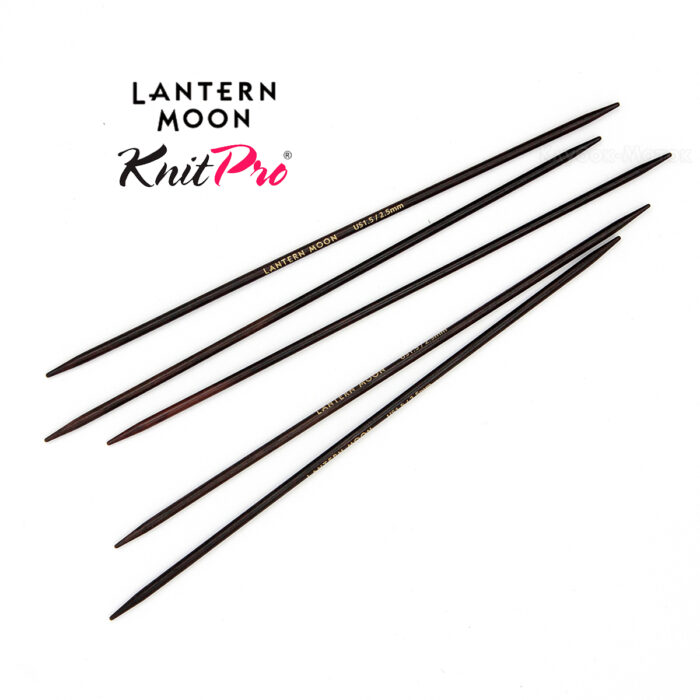 Спицы чулочные Lantern Moon 2,5мм, 15см, эбеновое дерево, KnitPro, 350001