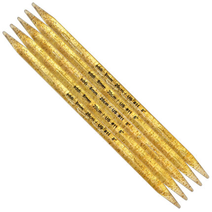 Спицы для вязания Addi чулочные пластиковые, 12 мм, 25 см, 5 спиц на блистере, арт.401-7/12-25