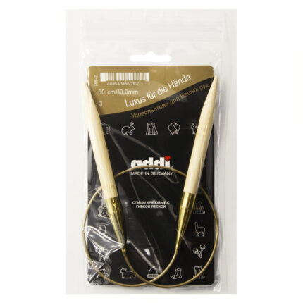 Спицы для вязания Addi круговые бамбуковые, 10 мм, 60 см, арт.555-7/10-60