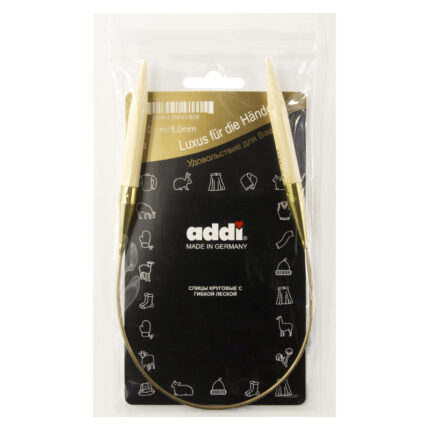 Спицы для вязания Addi круговые бамбуковые, 9 мм, 40 см, арт.555-7/9-40