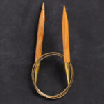 Спицы для вязания Addi круговые из оливкового дерева, 10 мм, 80 см, арт.575-7/10-80